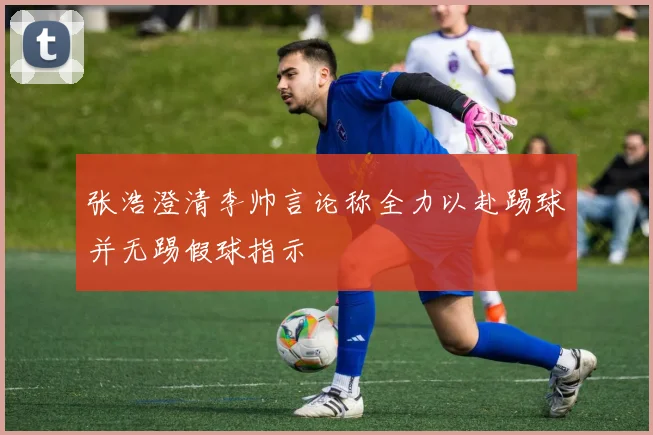 张浩澄清李帅言论称全力以赴踢球并无踢假球指示